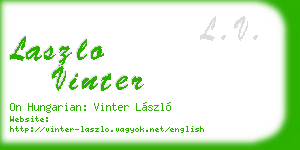 laszlo vinter business card